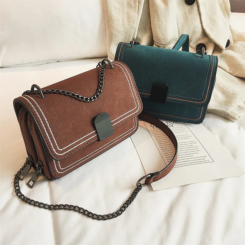 

Suede Casual Ladies Envelope Clutches Crossbody Bags for Women 2019 Messenger Purses Small Totes Bag Female Bolsa B197