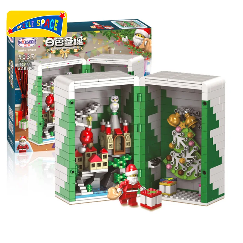 Christmas Gift Box Santa Claus 452pcs Legoing Creators Model Building Blocks Brick Toys
