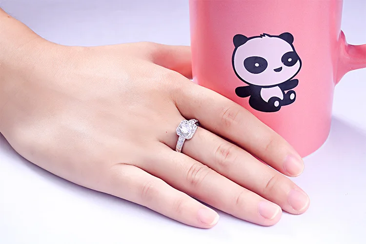 luxury brand personalized 925 silver zircon ring,925 silver female ring engagement ring woman,dames ringen for valentine's day..