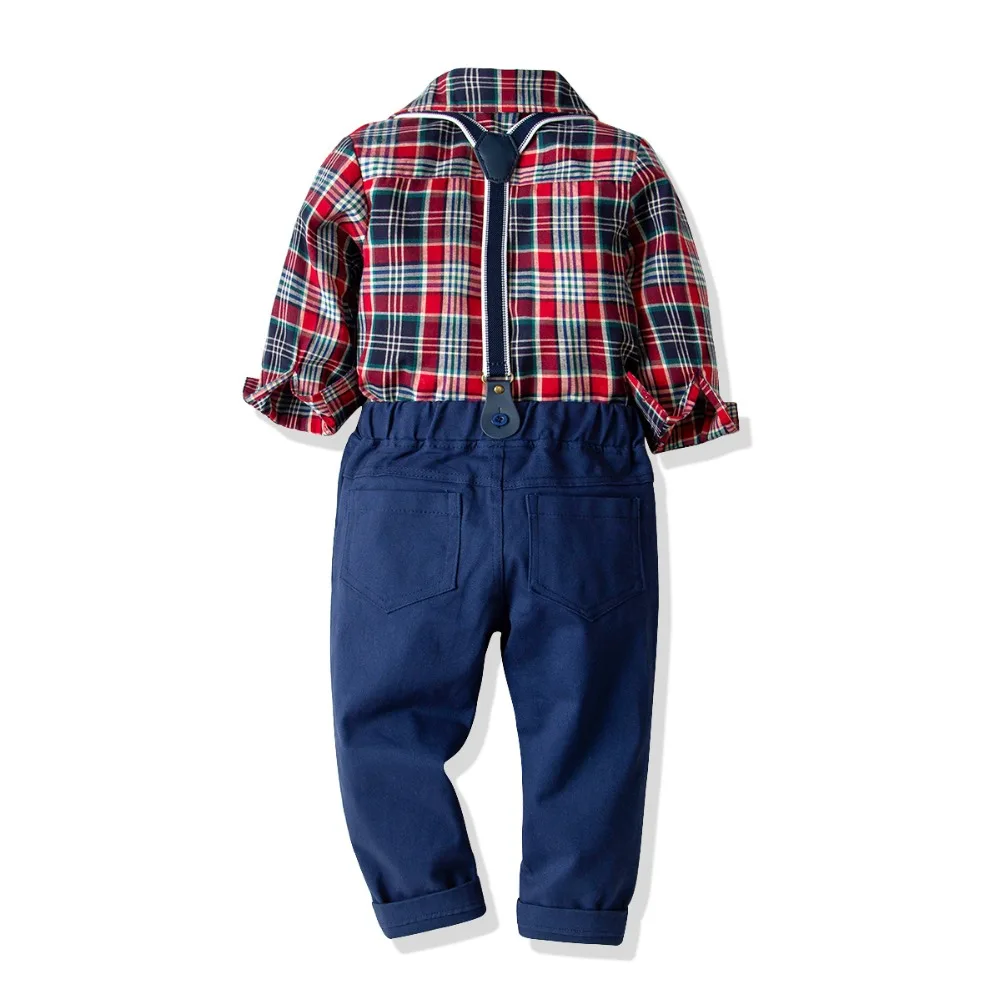 

New 2019 Kids Clothes Autumn Children Clothing Boys Set Fashion Gentleman Suit T-shirt+Pant For Boys Clothes Sets Outfits Suits