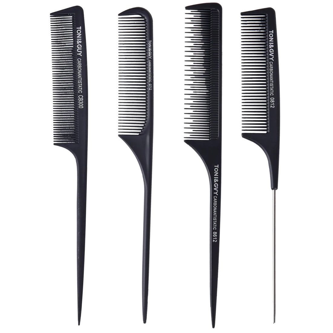 4 Style Anti static Hair Cutting Combs Black Hairdressing Comb Detangle