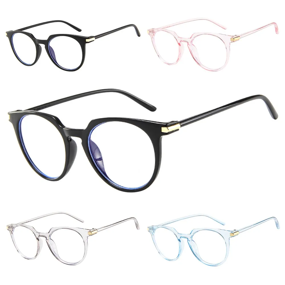 Модные овальные круглые очки с прозрачными линзами, Ретро стиль, металлическая оправа, модные очки для женщин и мужчин, защита от ультрафиолета