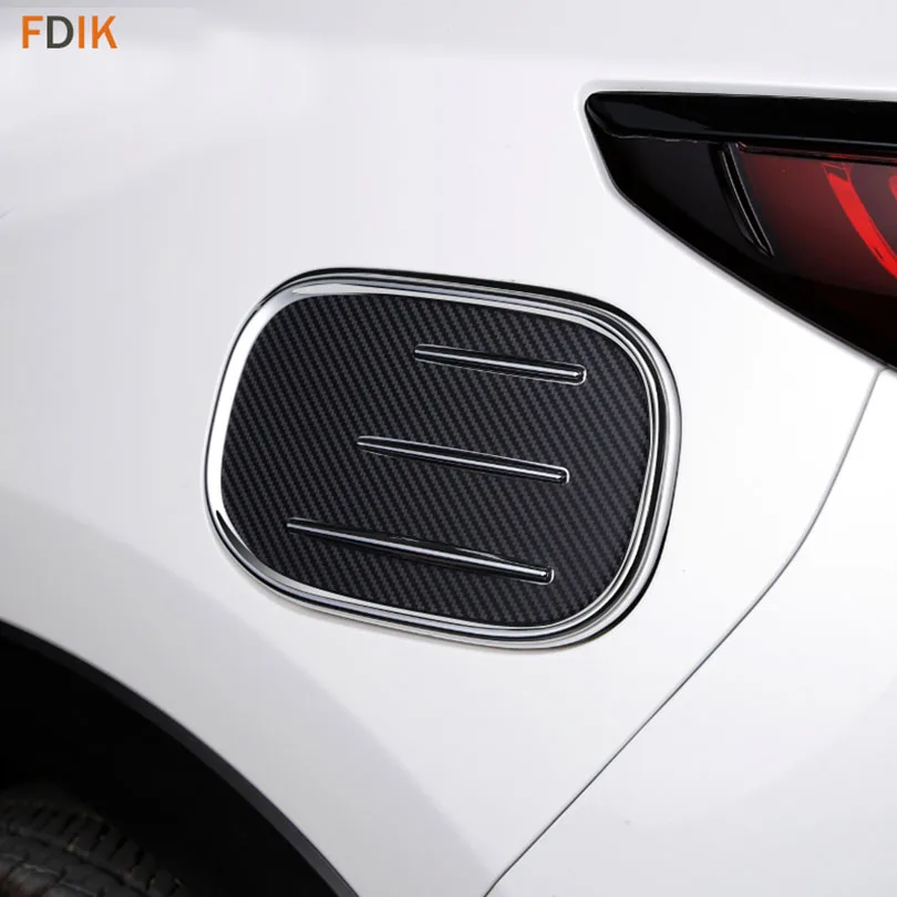 

Sport Racing Carbon Fiber style Tank Fuel Cap Gas Oil Cover Trim Accessories for Mazda CX-5 CX5 2017 2018