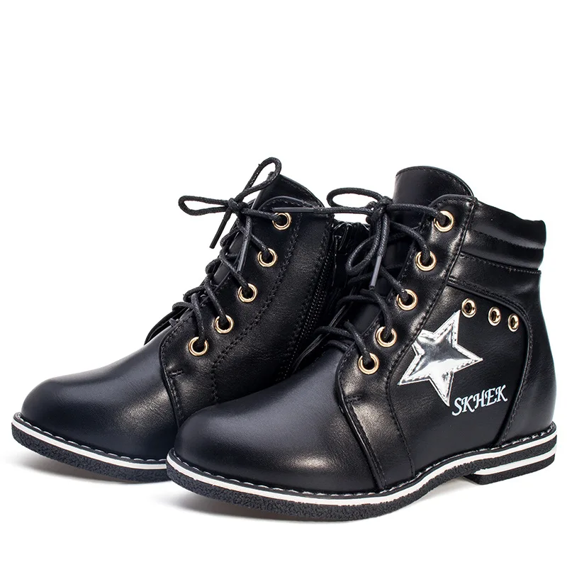 

winter snow boots for girls Non-slip warm plush children shoes fashion star logo kids baby toddler boots