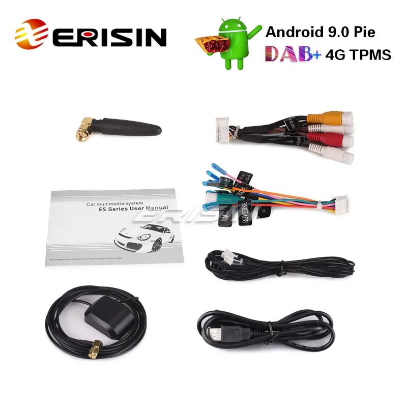 Erisin ES7922S 7 &quotAndroid 9 0 автомобильный DVD CD плеер DAB + Радио TPMS 4G DVR GPS Sat для SEAT