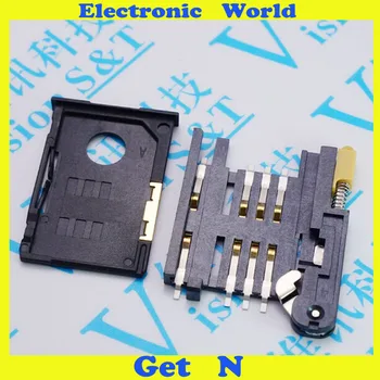 

20pcs SIM Card Holder kf-016 6+2p sim 900A Plug Type Self Push Connector
