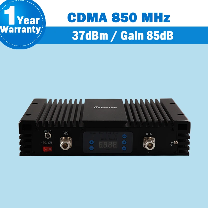 5W Great Power amplifier 85dB GSM CDMA 850 Mobile Phone Signal Repeater with MGC/ALC 2G 3G UMTS 850mhz repetidor de celular S35