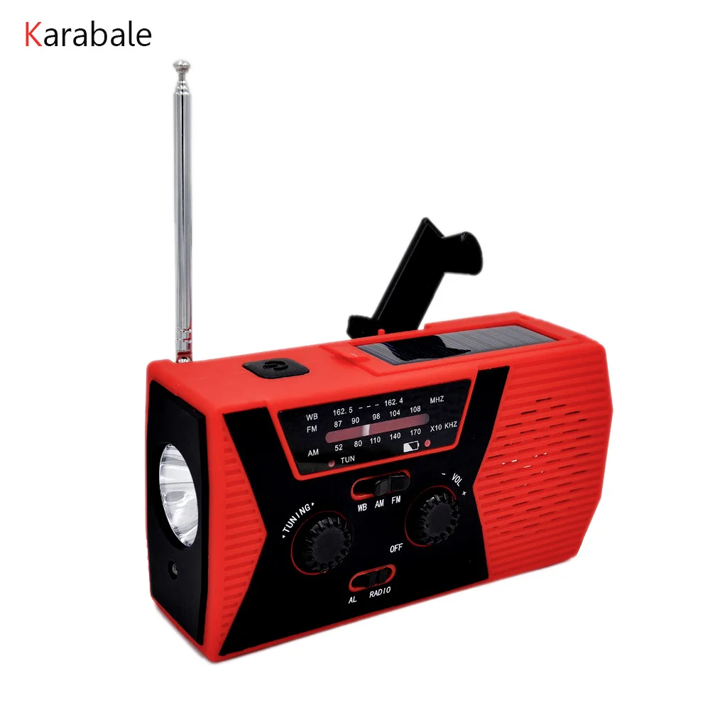 

5-IN-1 Solar Crank AM FM Radio for Emergency ,SOS alarm, Flashlight, Reading Lamp and 2000mAh Power Bank