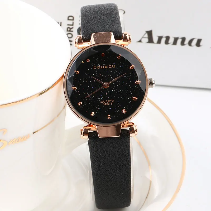 Top Luxury Brand New Fashion Women Exquisite Starry Sky Small Dial Watch Ladies Diamond Cutting Wristwatch Leather Quartz Clock Top Luxury Brand New Fashion Women Exquisite Starry Sky Small Dial Watch Ladies Diamond Cutting Wristwatch Leather Quartz Clock
