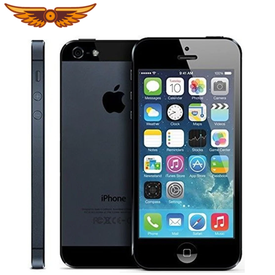 Apple iPhone 5, двухъядерный, 4,0 дюймов, WCDMA, 16 ГБ/32 ГБ/64 Гб rom, 1 ГБ ram, 8 Мп камера, IOS Touch ID, заводской разблокированный мобильный телефон