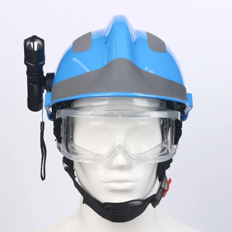 Рабочая Безопасность спасательный аварийный шлем очки на голову фонарик пожарный на рабочем месте Строительство Защита головы глаза жесткий шлем