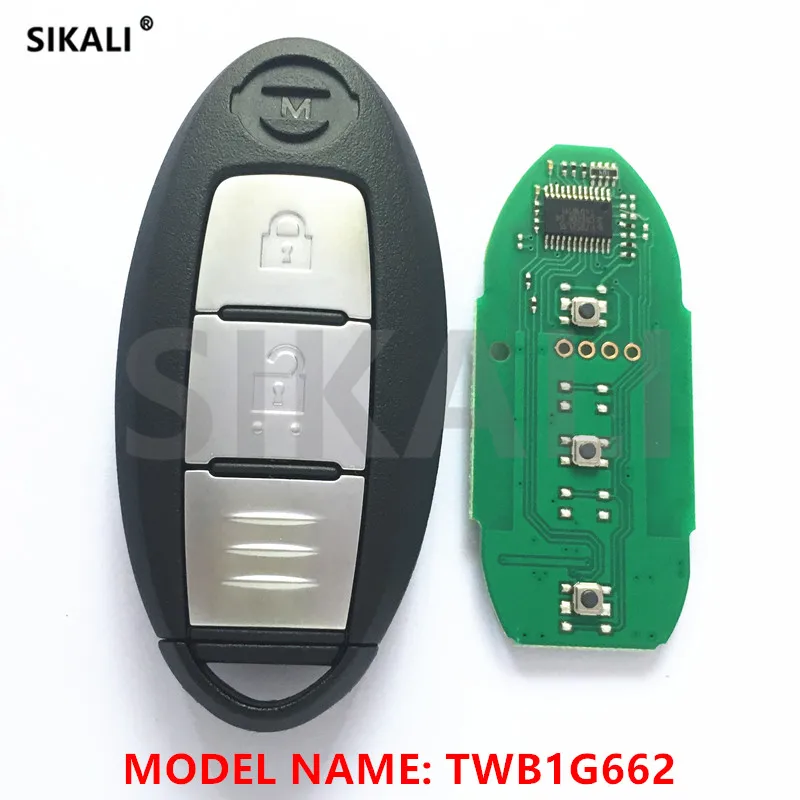 

SIKALI Smart Remote Car Key 433.92MHz 7952 Chip for NISSAN Micra Juke Note Leaf Cube Tiida