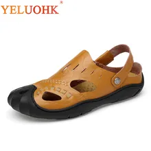 Мужские сандалии; коллекция года; Летняя обувь ручной работы; мужские сандалии из мягкой кожи; размеры 38-45