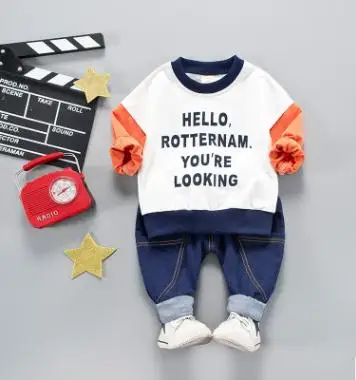 

Letter Print Children's Set 2019 Spring Autumn Clothes for Girls Suits for Boys 2Pcs Set Children's Wear 0-3 Years SY-F181001
