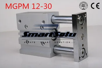 

Free Shipping MGPM 12-30 double acting pneumatic cylinder compact guide slide bearing smc type three rod air cylinders