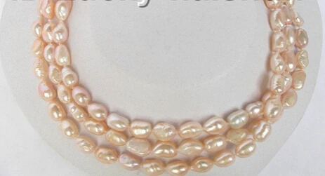 

Miss charm Jew.557 47" pink baroque freshwater pearls necklace
