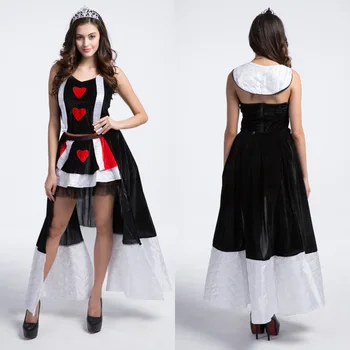 

Fantasia Red Queen Cosplay Disfraces Woman Halloween Vampire Costumes Carnival Stage performance Holiday Festival parade dress