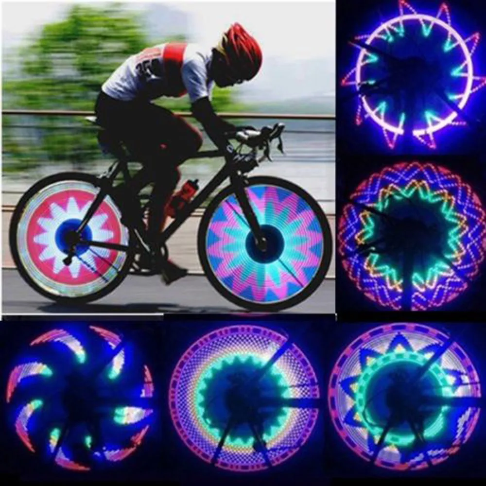 Excellent New Arrival Colorful Bicycle Lights Bike Cycling Wheel Spoke Light 32 LED 32-pattern Waterproof free shipping 2