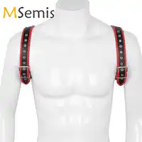 MSemis Gay Lederen Harnas Heren Fetish Gay bdsm Bondage Arnes Hombre Gesp Bandjes Schouder Body Borst Spier Mannen Harnas Riem