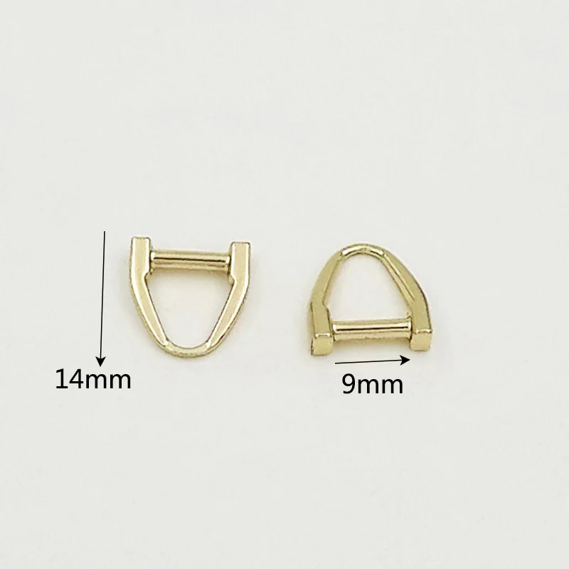 Meetee 20/50pcs D Ring Zipper Puller Metal Zipper Slider DIY Wallet Bag Ring Hang Buckles Luggage Hardware Accessories ZT011