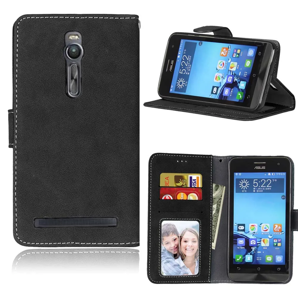 

Luxury Retro PU Frosted Flip Stand Leather+Soft Rubber TPU Case For Asus ZenFone 2 ZE550ML Deluxe ZE551ML 5.5inch+Gift Free