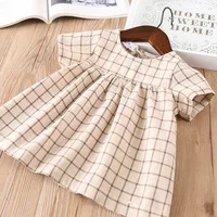 Hurave-New-baby-Girl-clothes-Children-Summer-short-sleeve-dress-Kids-Clothes-plaid-A-line-causal.jpg_200x200