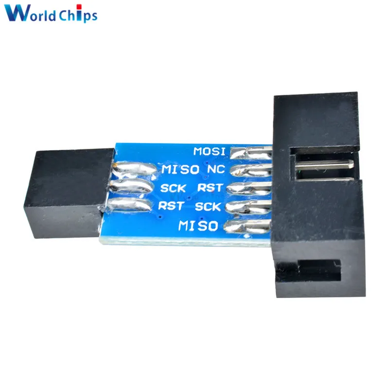 HYY-YY 10pcs 10 Pin to 6 Pin Adapter Board Connector for Arduino ISP Interface Converter AVR AVRISP USBASP STK500 Standard Wood Shaving Tools Circuit Board Drill Bits 