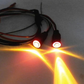 

New 2 LED Angel Demon Eyes LED Headlight Back Light for 1/10 RC Cars FJ88