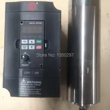 1 шт. водяного охлаждения 1.5kw ER11 220 В шпинделя Двигатель+ 1 шт. 1.5kw Инвертор+ 1 шт. 80 мм зажим для шпинделя