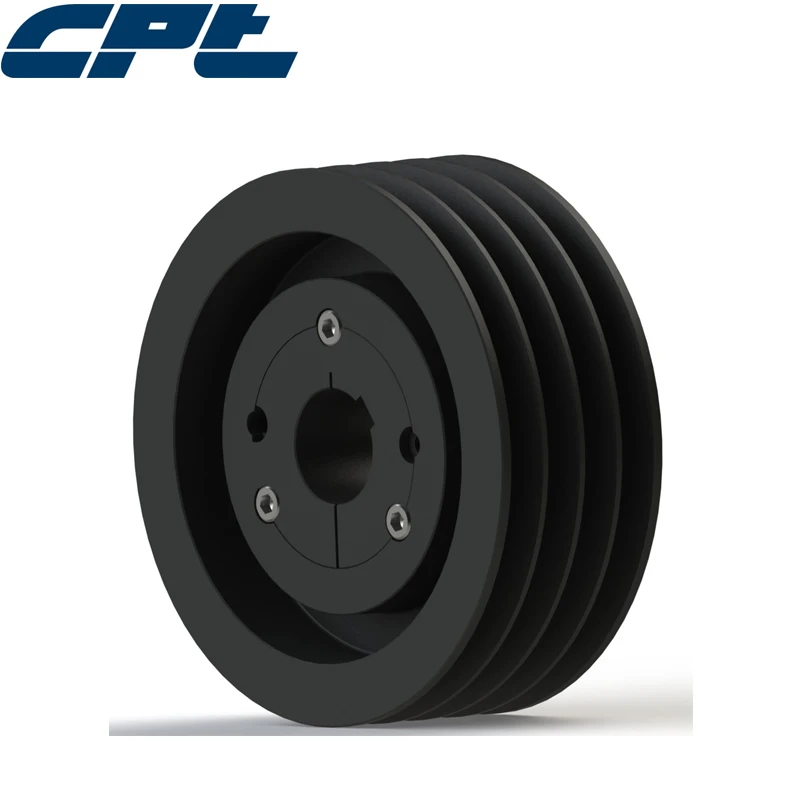 CPT brand SPZ belt motor drive pulley, 216mm outside diameter, 2517 taper bush for shaft 10 65mm