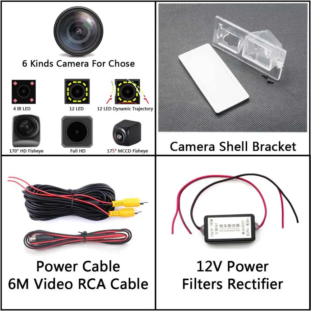 175 градусов MCCD "рыбий глаз" камера заднего вида для парковки Камера для Fiat Freemont 500 Dodge путешествие 2011 2012 2013 - Название цвета: Camera n Filters