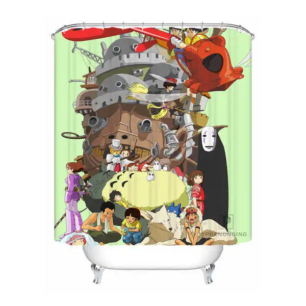 Shower Curtain Пользовательские водонепроницаемые занавески для душа Мой сосед Тоторо Печатный Декор ванной комнаты различных размеров#180320-02-236 - Цвет: Shower Curtain