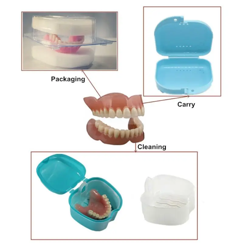 Зубной Протез Ложные зубы коробка стоматологический ортодонтический фиксатор чехол для хранения Mouthguard контейнер с зеркалом