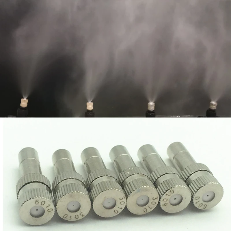 

A254 Fine fog slip lock nozzles quick connect mist water sprayer 8pcs 0.1mm-0.6mm for plants irrigation
