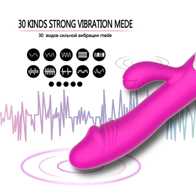 30 Speed Vibrators Dildo Rabbit Vibrator G Spot Vagina Clitoris Female Massager Masturbation Electric Motor Sex Toy for Women 3