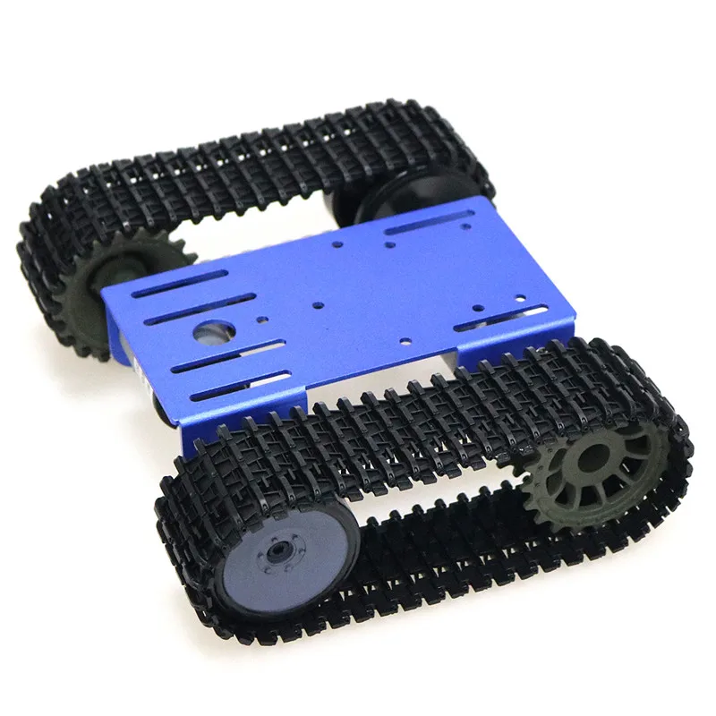 Espduуправление Робот Танк шасси комплект с макетной платой+ моторный привод щит+ двигатель постоянного тока для Arduino DIY RC игрушка комплект - Цвет: Blue tank chassis