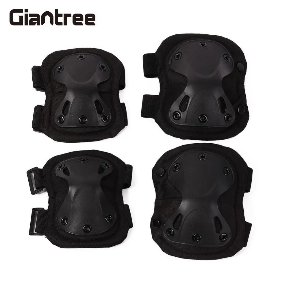 

Giantree 4Pcs Tactics Tactical Knee Elbow Pads Protects Protector Protective Pad Cushion