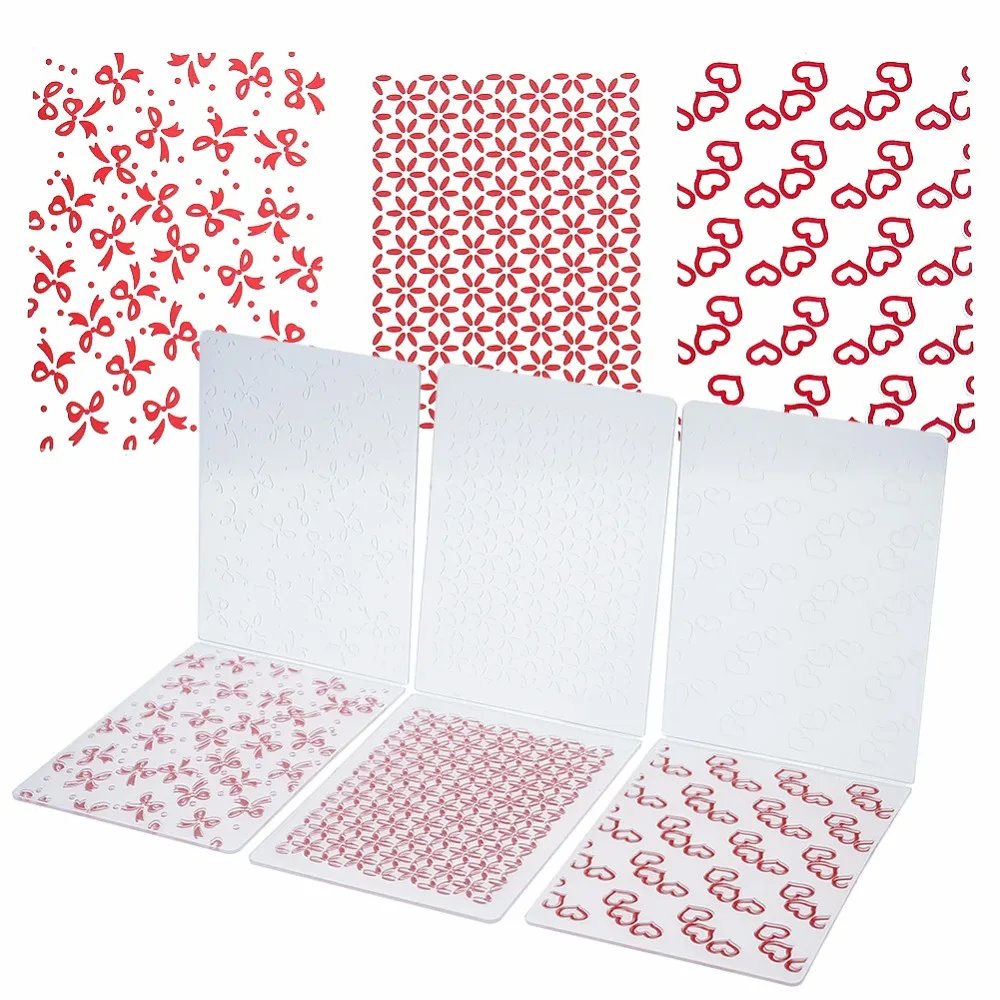 

Five Styles Flowers Plastic Embossing Folder For Scrapbook DIY Album Card Tool Plastic Template #226047