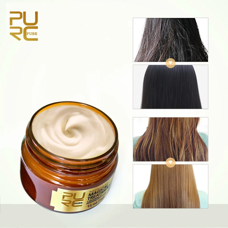 PURC 60ml Magical Hair Mask Nourish Moisturizing Supple Hair Care 5 Seconds To Restore Soft Hair Repairs Damage Scalp Treatment PURC 60ml Magical Hair Mask Nourish Moisturizing Supple Hair Care 5 Seconds To Restore Soft Hair Repairs Damage Scalp Treatment