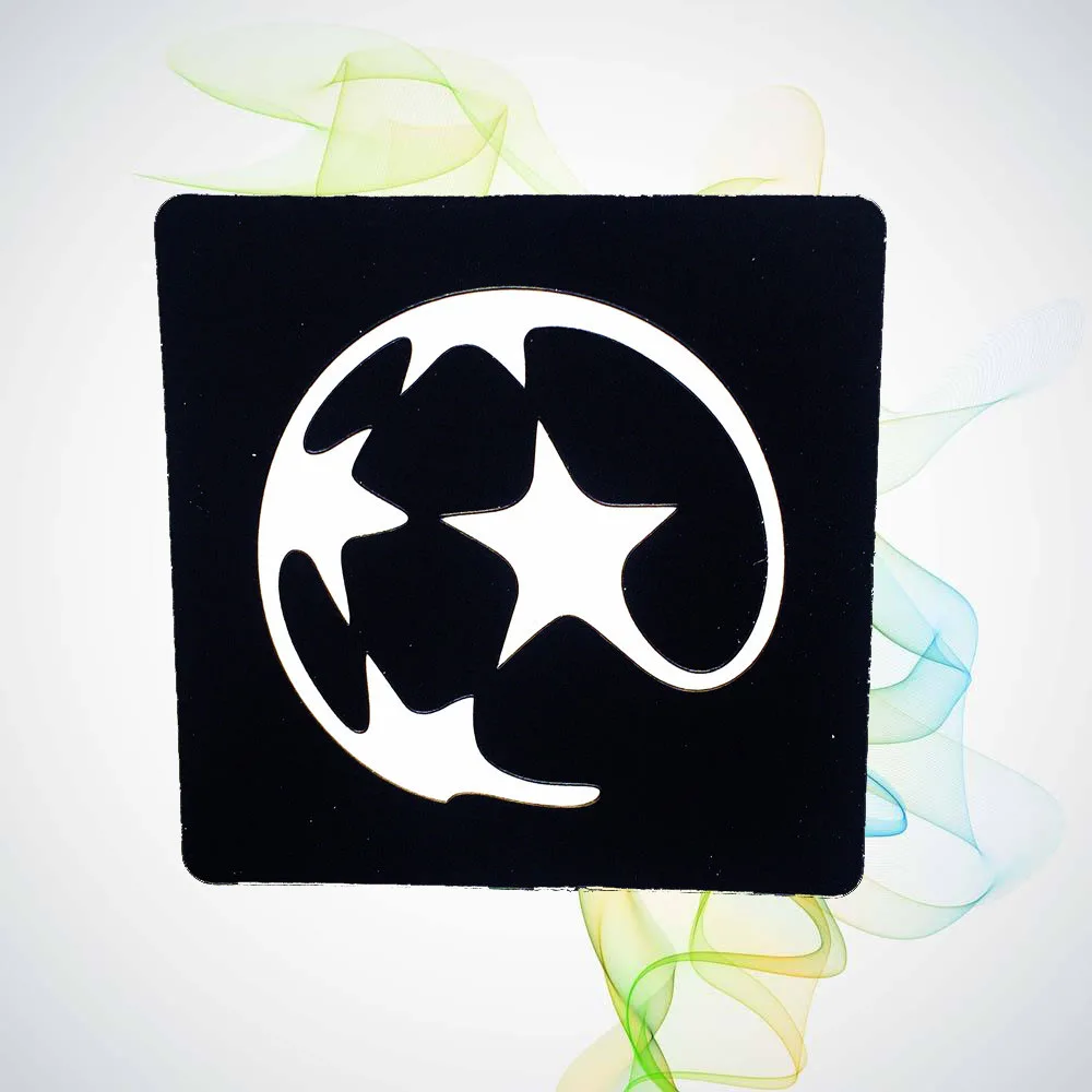 

Football Soccer Star Design Round Hollow Tattoo Stencils For Women Girl Kids Airbrush Painting Christmas Gift Tattoo Template