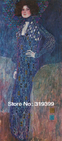 Картина маслом на льняном холсте Gustav Klimt портрет Emilie Floge быстрая доставка ручная