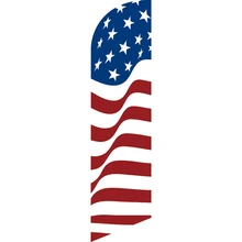 Custom American style Outdoor Feather Flag 110g Knitted Polyester 280cm 340cm 460cm Feather Flag Single Sided