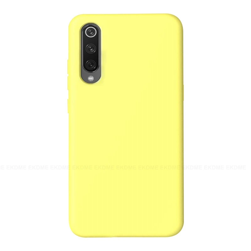Yellow For Xiaomi Mi8 Lite Mi A2 6X Mi9 Mi9 SE CC9 Pro CC9E A3 Silicone Liquid Soft Case For Redmi 7 K20 Pro Note 6 7 8 Pro 8T 8 8A - Color: Yellow