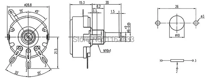 WTH118-1A potentiometer drawing