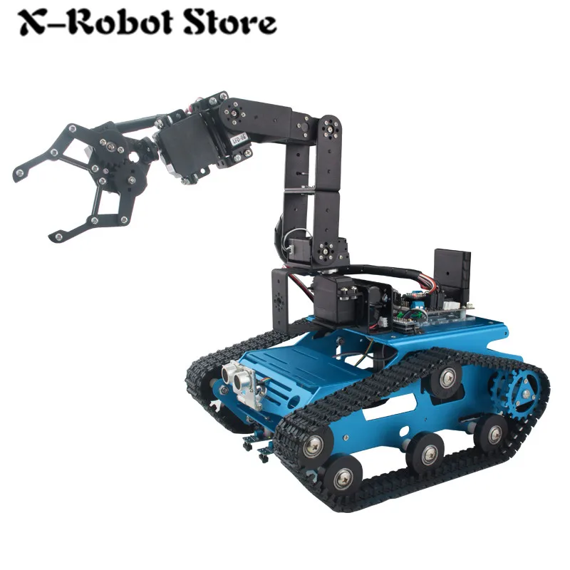 

DIY 6DOF 6 dof robot arm teaching tracking obstacle avoidance intelligent crawler robot PS2 handle