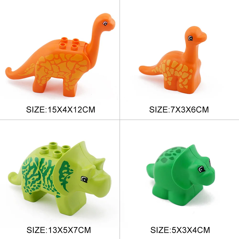 MARUMINE Bricks Classic Zoo Animal Series Dinosaur Whale Horse Dog Big Particle Classic Building Blocks Children Educational Toy diy house kits