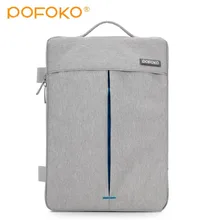 POFOKO брендовая Большая вместительная 12 дюймовая сумка для ноутбука, сумка через плечо, защитный чехол для Macbook 17 Pro 13 Air 11 retina 15,4