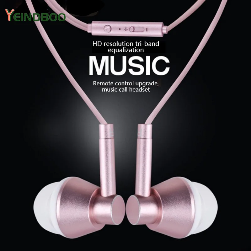 YEINDBOO наушники 3,5 мм в ухо проводные наушники стерео бас-наушники для xiaomi redmi huawei телефон MP3