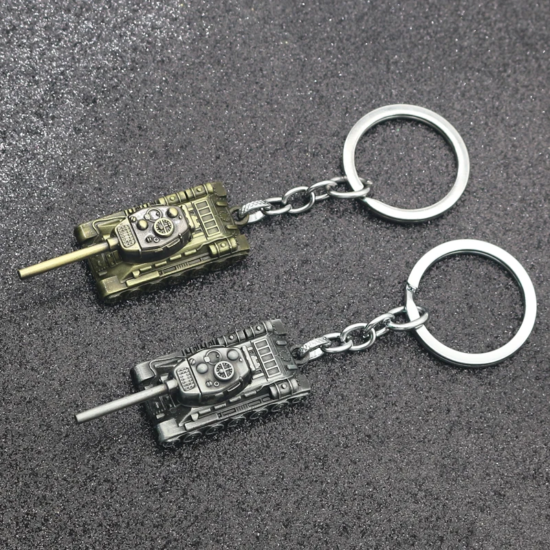 

WOT World Of Tanks Keychain 46G Heavy Punk Weapon 3D Tank IS Series Keychains Key Chain Rings For Men Car Holder Keys llaveros