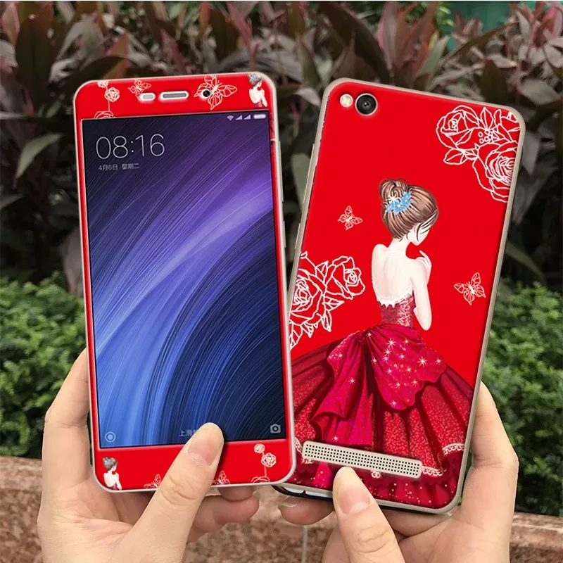 xiaomi redmi 4a case cover glass screen protector  (33)